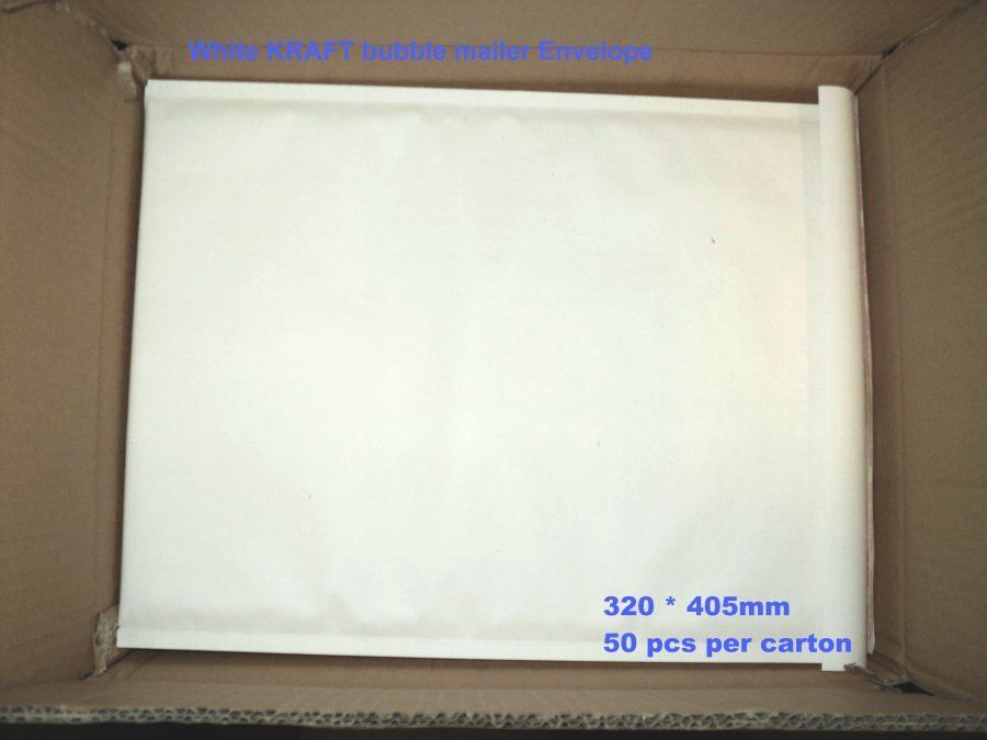 300mm x 405mm White Kraft Bubble Padded Envelopes – 50 pieces